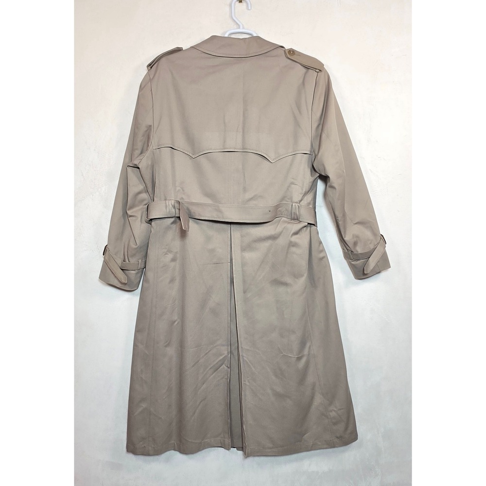 Christian Dior Trench Coat Mens 44R Tan Double Breasted Belted Old Money Luxury - Picture 8 of 16